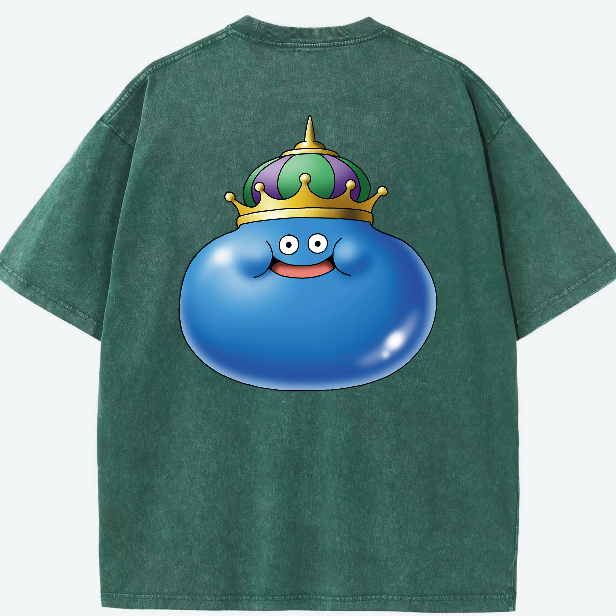 （画像用） ドラゴンクエスト Doragon Kuesuto Dragon Quest 綿100% ヴィンテージ風 半袖Tシャツ（背面プリント）